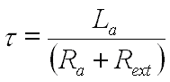 image022 - Tau = La / (Ra + Rext)